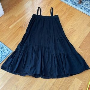 Jenni Kayne black multi tiered dress size XS midi summer sleeveless